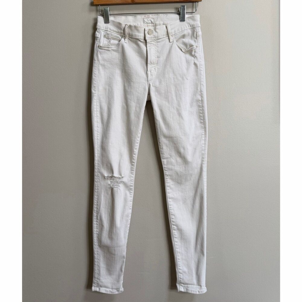 MOTHER Ivory The Charmer Skinny Jeans In Sexy Just Walked Into Town Wash Size 27